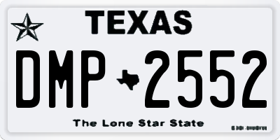 TX license plate DMP2552