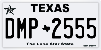 TX license plate DMP2555