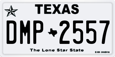 TX license plate DMP2557