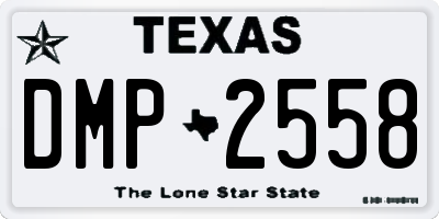 TX license plate DMP2558