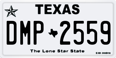 TX license plate DMP2559