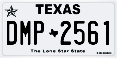 TX license plate DMP2561