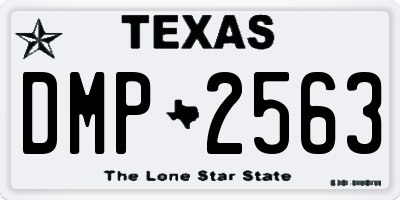 TX license plate DMP2563