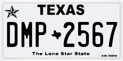TX license plate DMP2567