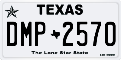 TX license plate DMP2570