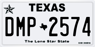 TX license plate DMP2574