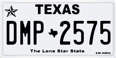 TX license plate DMP2575