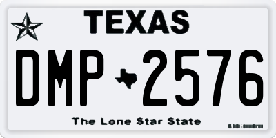 TX license plate DMP2576