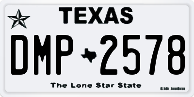 TX license plate DMP2578