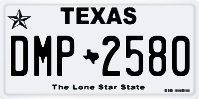 TX license plate DMP2580