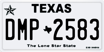 TX license plate DMP2583