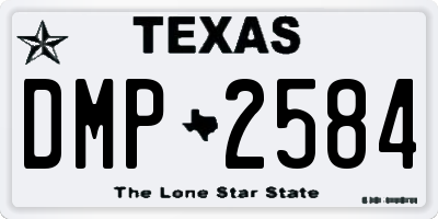 TX license plate DMP2584