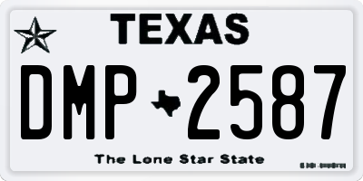 TX license plate DMP2587