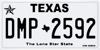 TX license plate DMP2592