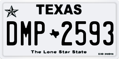 TX license plate DMP2593