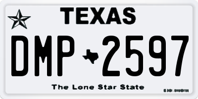 TX license plate DMP2597