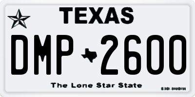 TX license plate DMP2600