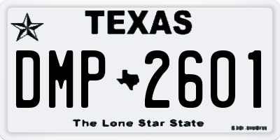 TX license plate DMP2601