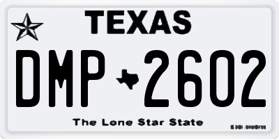 TX license plate DMP2602