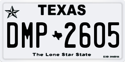 TX license plate DMP2605