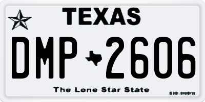TX license plate DMP2606
