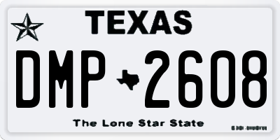 TX license plate DMP2608