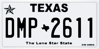 TX license plate DMP2611