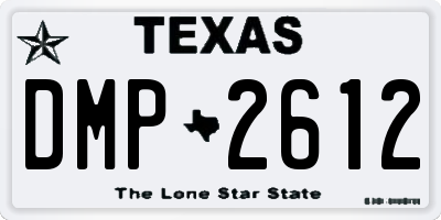 TX license plate DMP2612