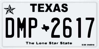 TX license plate DMP2617