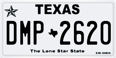 TX license plate DMP2620