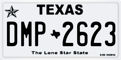 TX license plate DMP2623