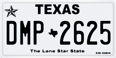 TX license plate DMP2625