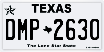 TX license plate DMP2630