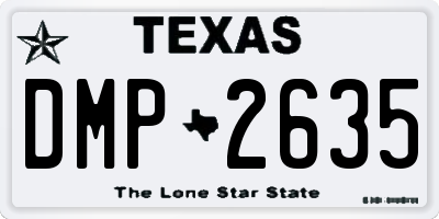 TX license plate DMP2635