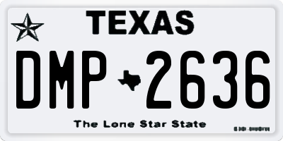 TX license plate DMP2636