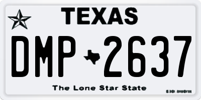 TX license plate DMP2637