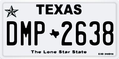 TX license plate DMP2638