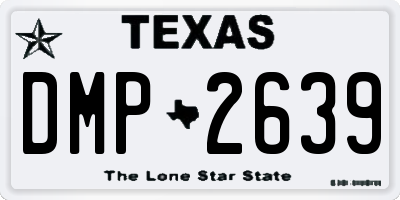 TX license plate DMP2639