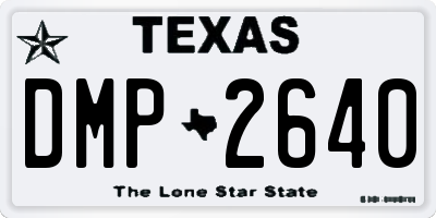 TX license plate DMP2640