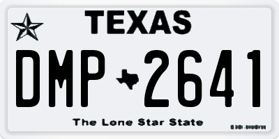 TX license plate DMP2641