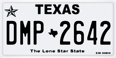 TX license plate DMP2642
