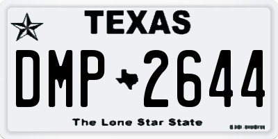 TX license plate DMP2644