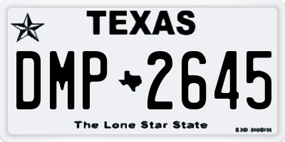 TX license plate DMP2645