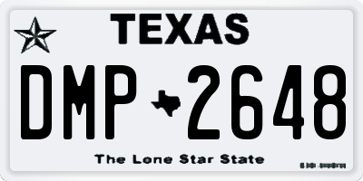 TX license plate DMP2648