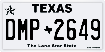 TX license plate DMP2649