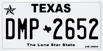 TX license plate DMP2652