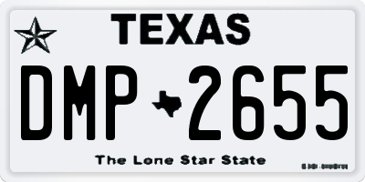 TX license plate DMP2655