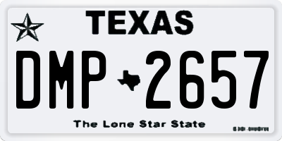 TX license plate DMP2657