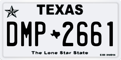 TX license plate DMP2661