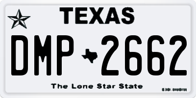 TX license plate DMP2662